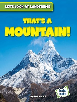 cover image of That's a Mountain!